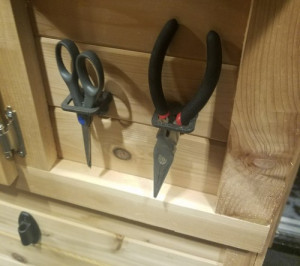 Pliers, Scissors & Scoop Holder For Fish House